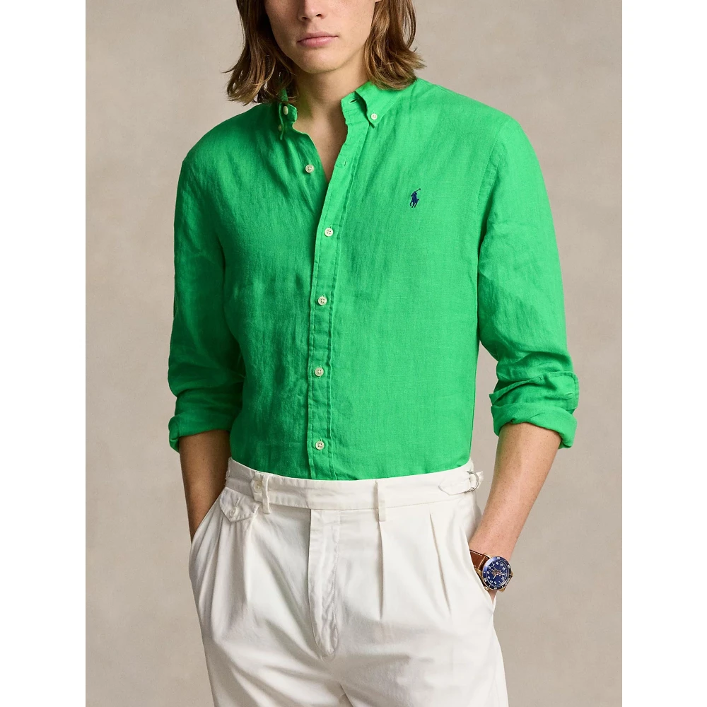 Ralph Lauren Button-Down Kraag Overhemden Green Heren