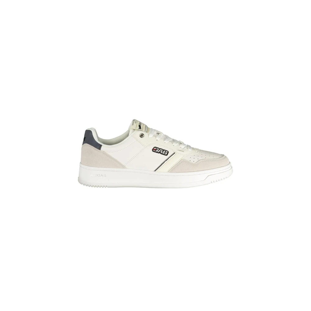Gas Men's White Sneakers, 10 Uk, Polyester Low-Top Sneaker