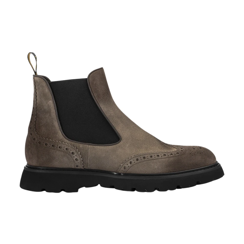 Doucal's Men's Brown Chelsea Boots, 8 Uk, Suede Dovetail Ankle Boot
