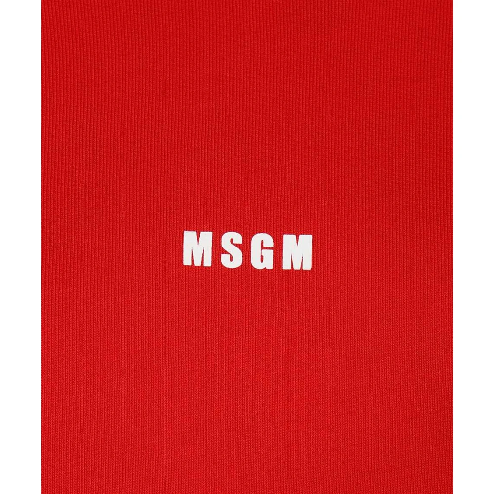 Msgm Katoenen hoodie met logoprint Red Dames