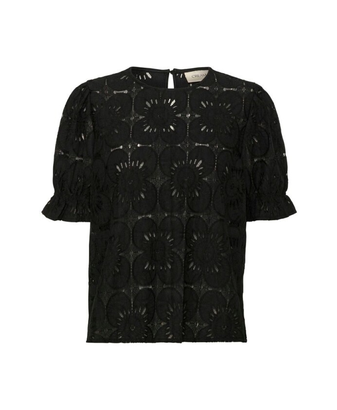 chemisier-noir-a-manches-bouffantes