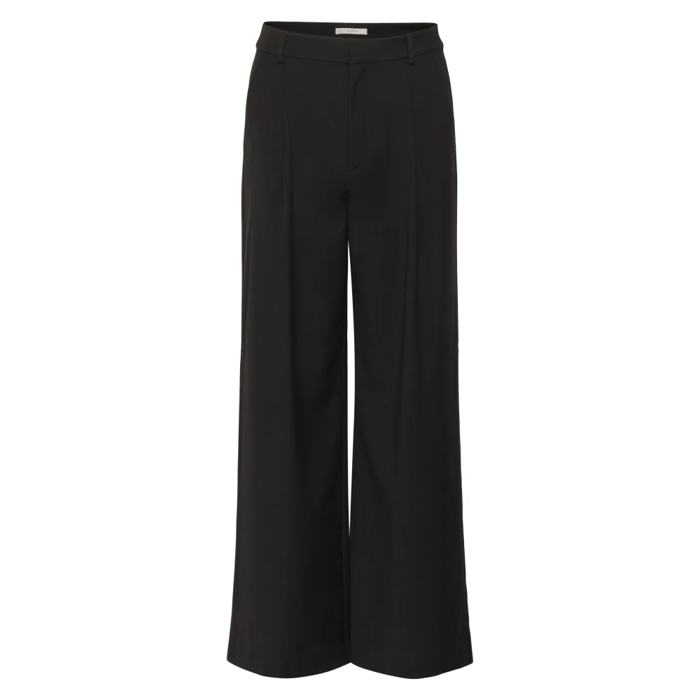 Gestuz Black Wide Trousers, Female, Xs, Gzpaula Bukser