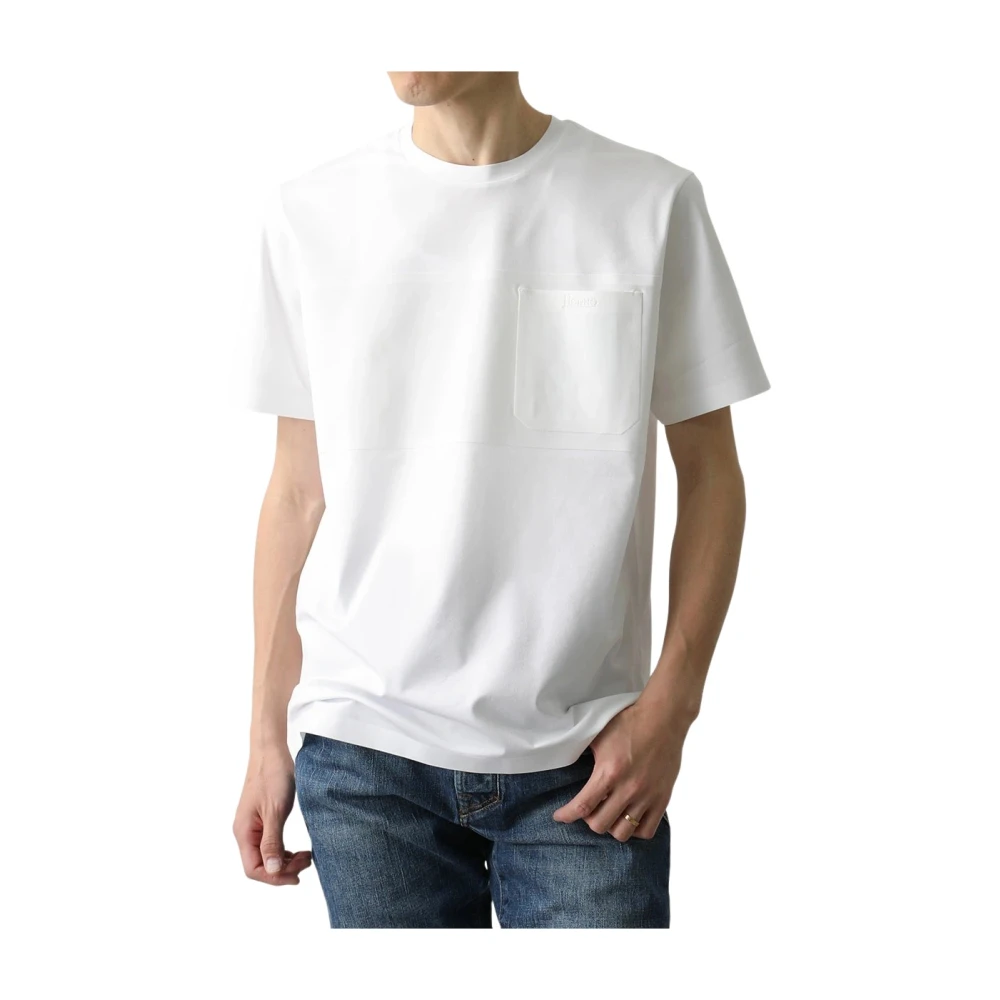 Herno Short Sleeve Fashion T-Shirt White Heren