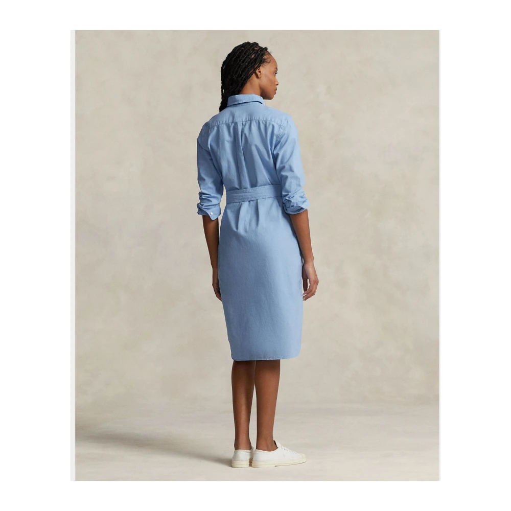 Polo Ralph Lauren Klassieke Oxford Jurk Blue Dames