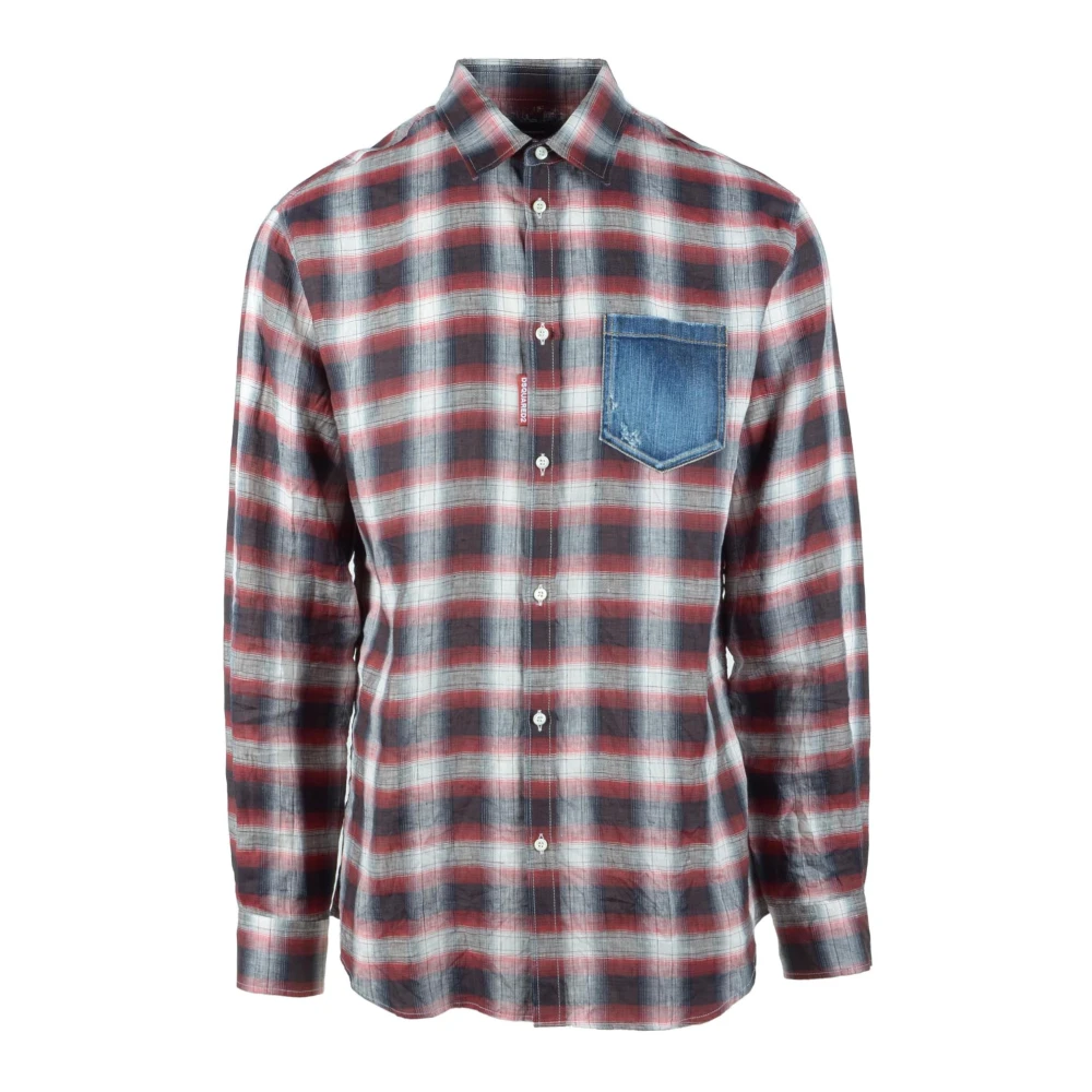 Dsquared2 Linnen Overhemd Multicolor Heren