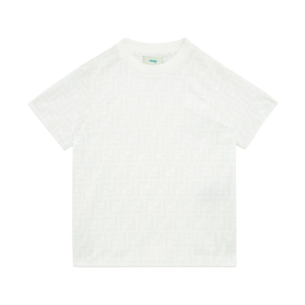 Fendi Kinderen Witte T-shirts en Polo's White Heren