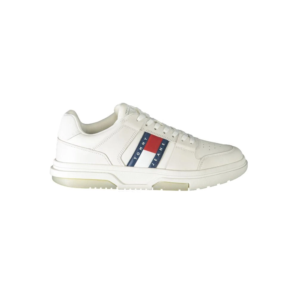Tommy Hilfiger Men's White Leather Sneakers