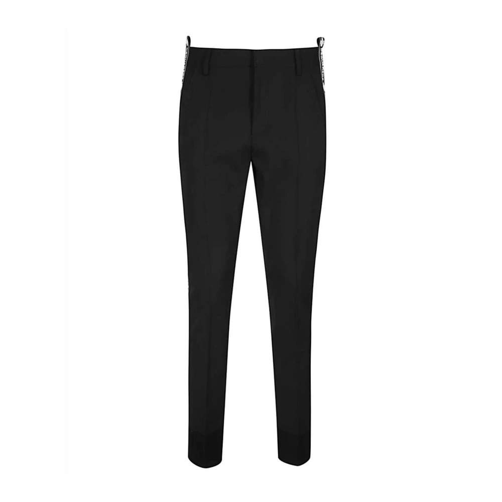 Dsquared2 Women's Black Slim-Fit Trousers,, Classic Wool Trousers With Logo Detail Extra Small