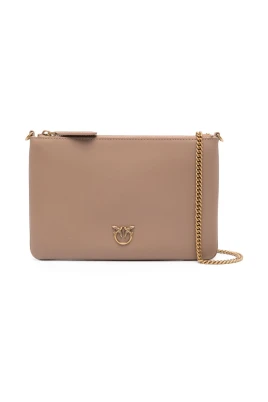 Beige Läder Clutch Väska