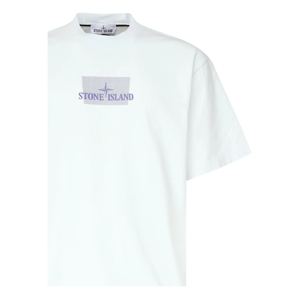 Stone Island Witte T-shirts en Polos met Korte Mouwen White Heren