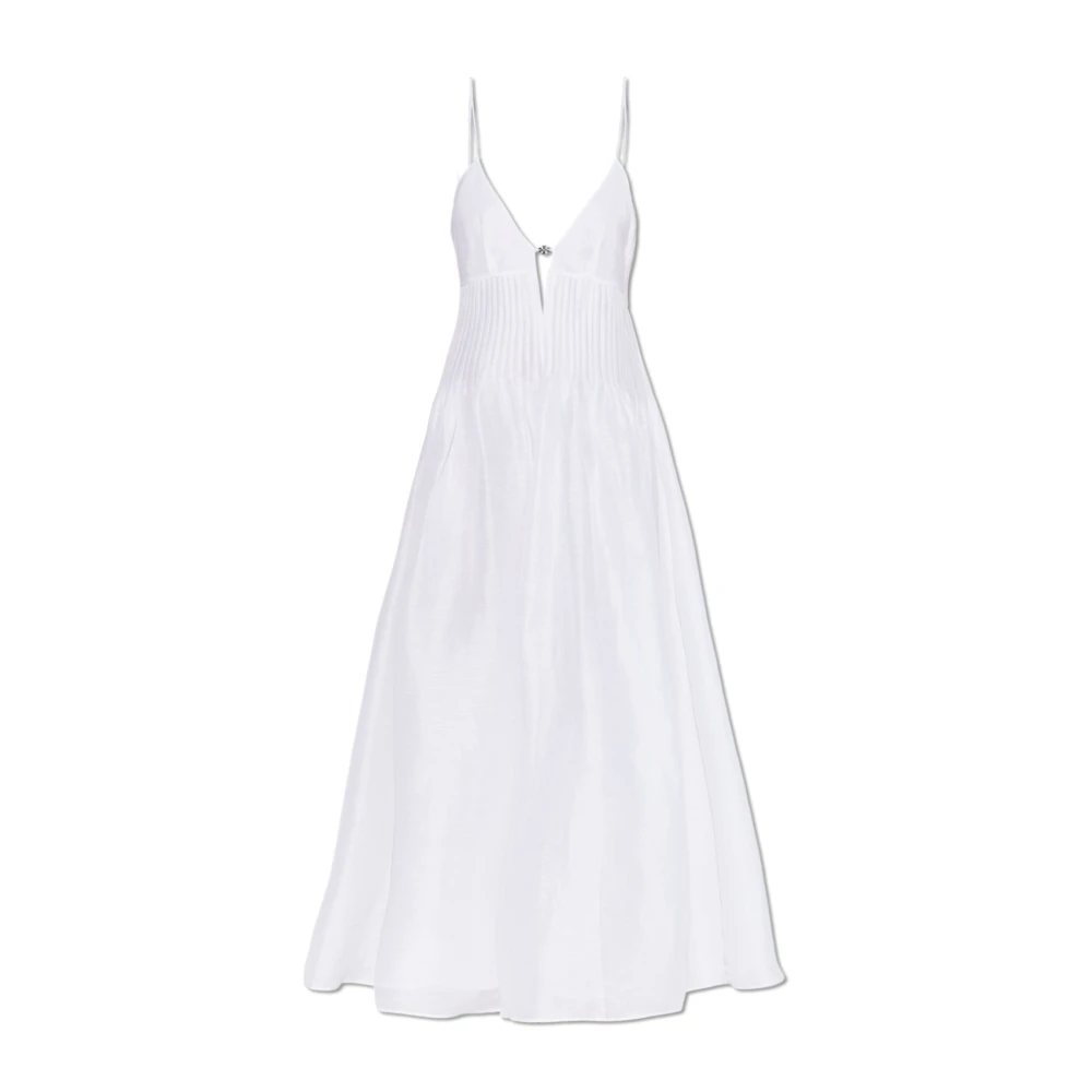 Tory Burch Women's White Maxi Dresses, M, Off-The-Shoulder Dress