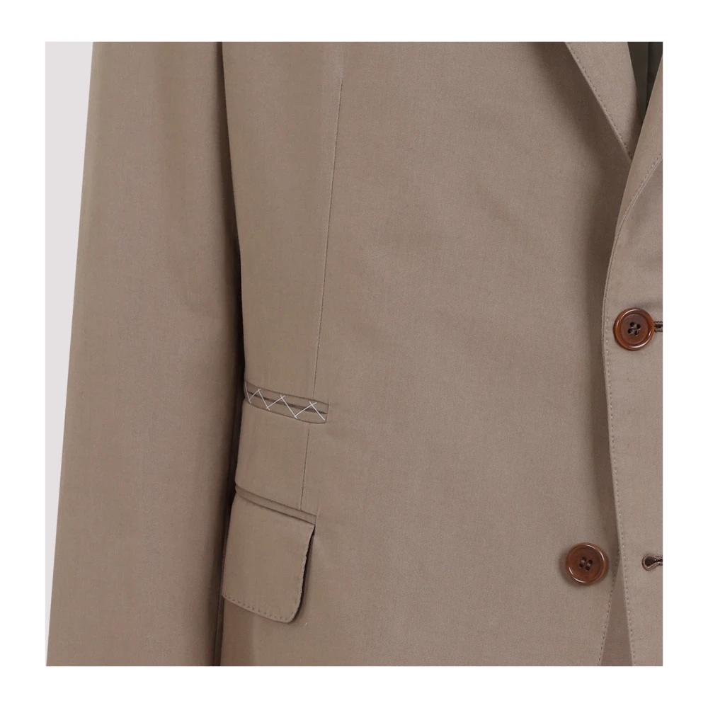 Brioni Beige Katoenen Pak Beige Heren
