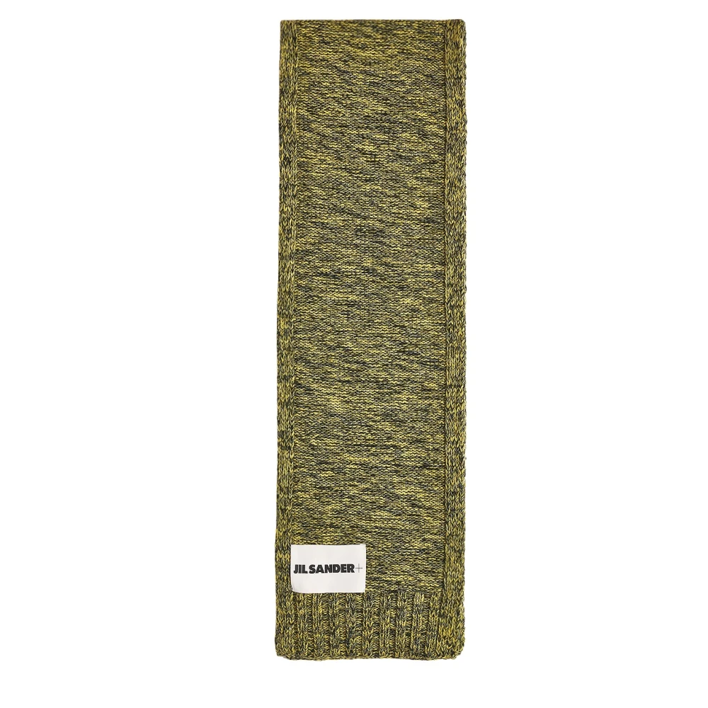 Jil Sander Mouliné Stickat Halsduk Green, Herr