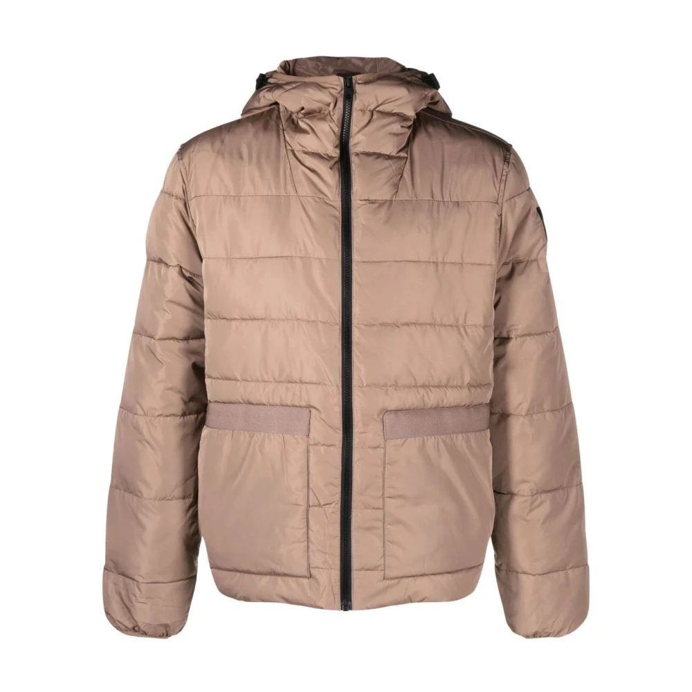Calvin Klein Jeans Brown Badge Elastic Jacket - Male - Winter Jackets - S - Jackets
