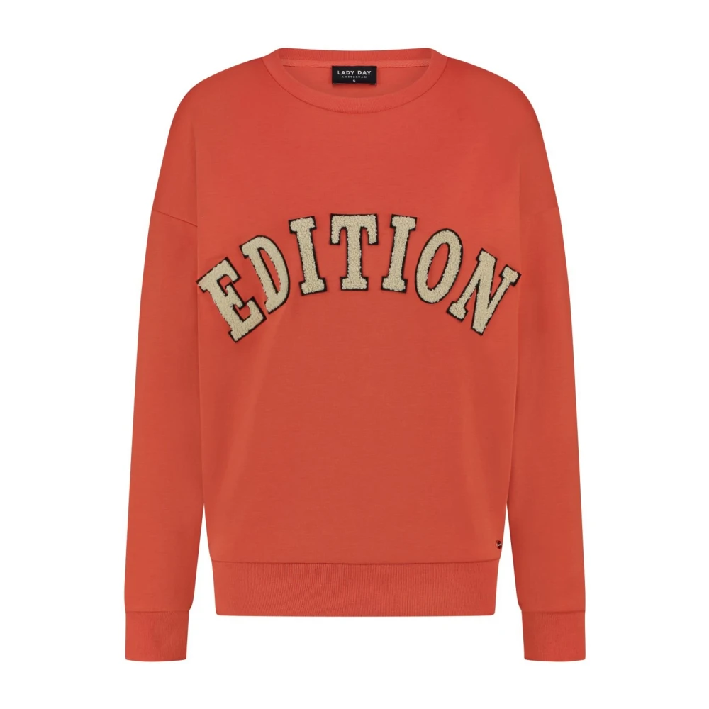 Lady Day Edition Sweater met Ronde Hals Orange Dames