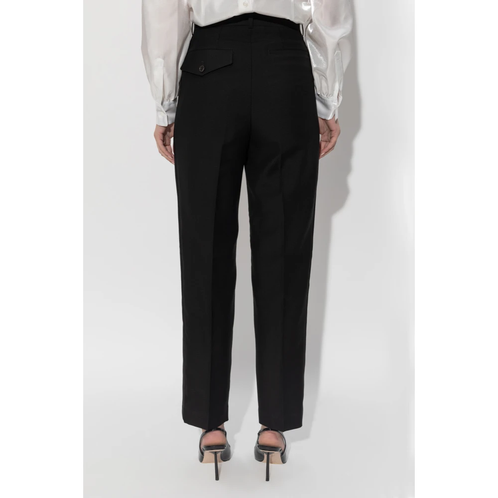 Comme des Garçons Wollen broek met vouw Black Dames