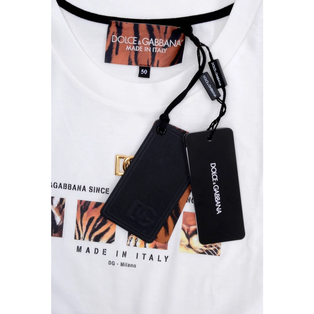 Dolce & Gabbana Dames Tiger T-shirt White Dames