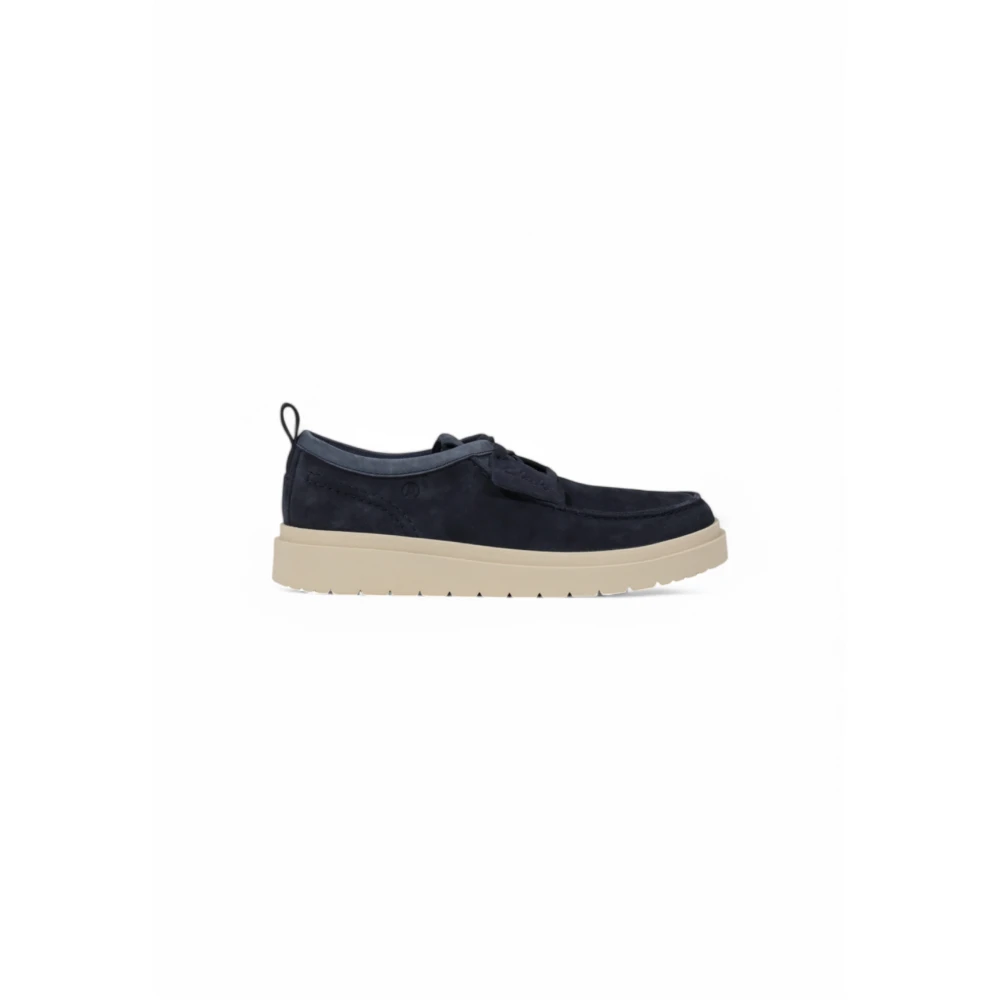 Clarks Men's Blue Elegant Suede Lace-Up Shoes For