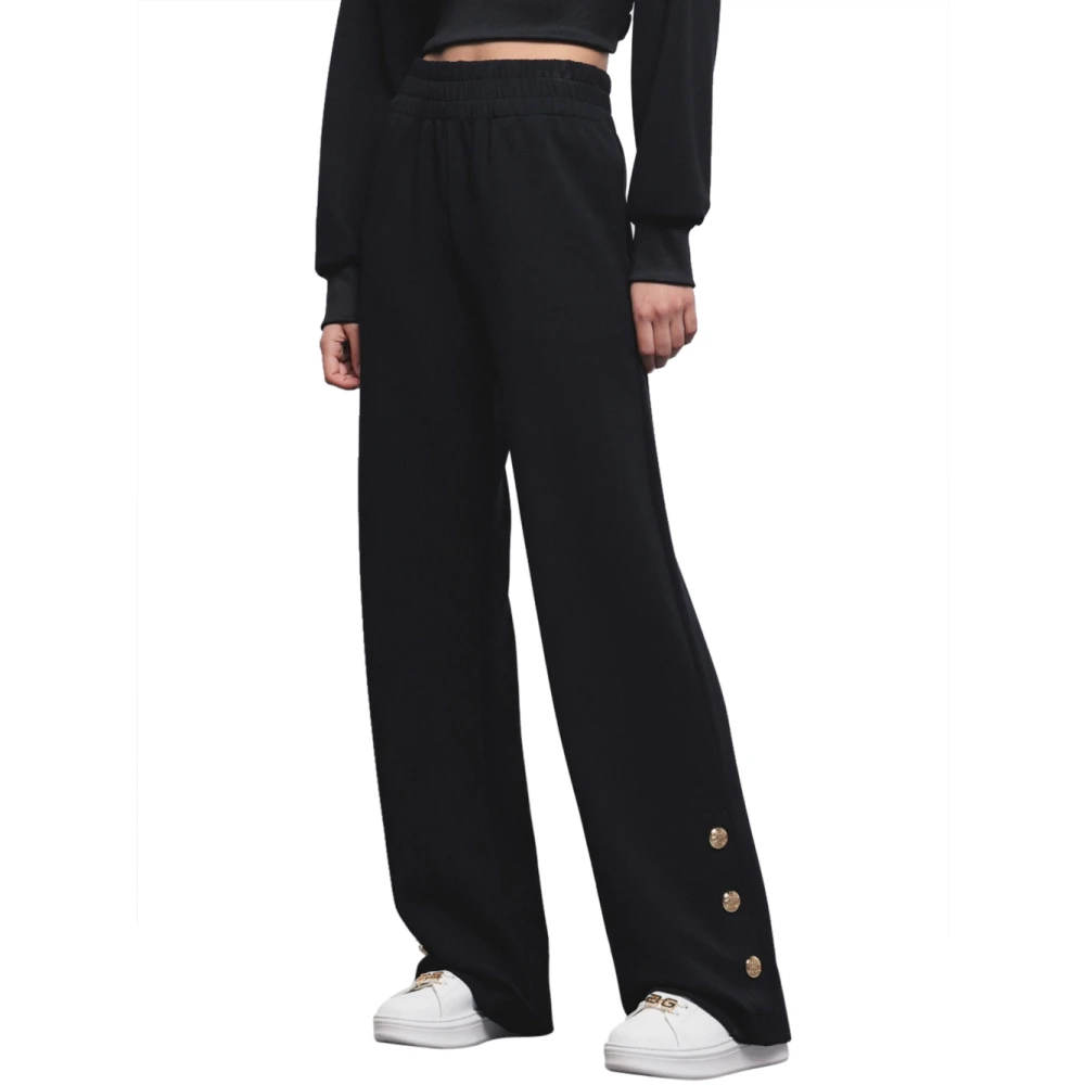 Gaëlle Paris Wijde Pijp Zwarte Broek Black Dames
