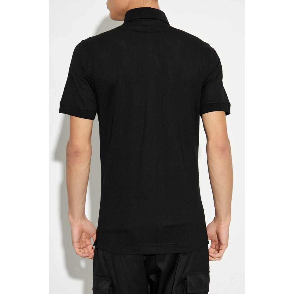 Dolce & Gabbana Katoenen polo met logo Black Heren