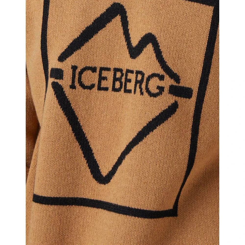 Iceberg Trui met ronde hals van wolmix Brown Heren