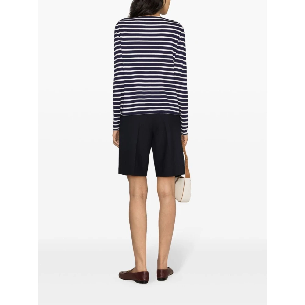 allude Long Sleeve Tops Blue Dames