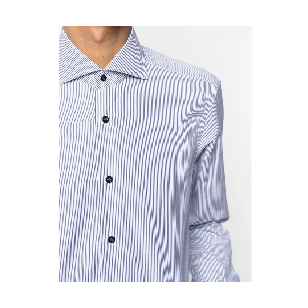 Mazzarelli Casual Shirts Blue Heren