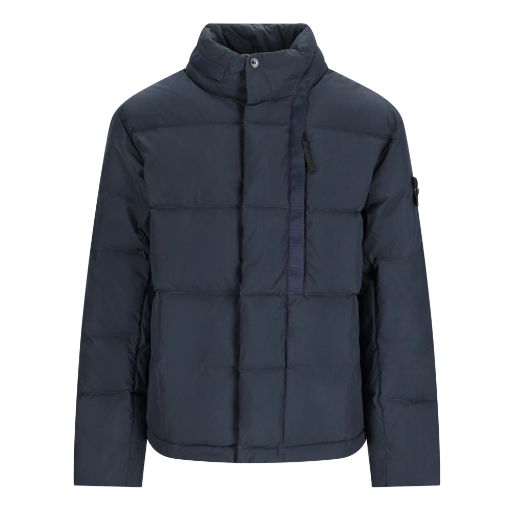 Stone Island Uomo Blu - Piumino Con Logo - Jackets - L - Immagine 3