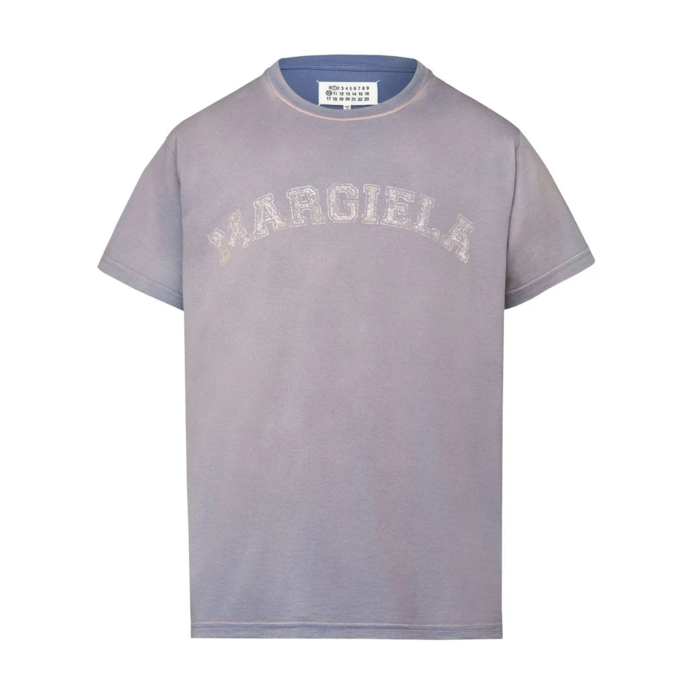Maison Margiela Logo-Print Korte Mouwen T-Shirt Gray Heren