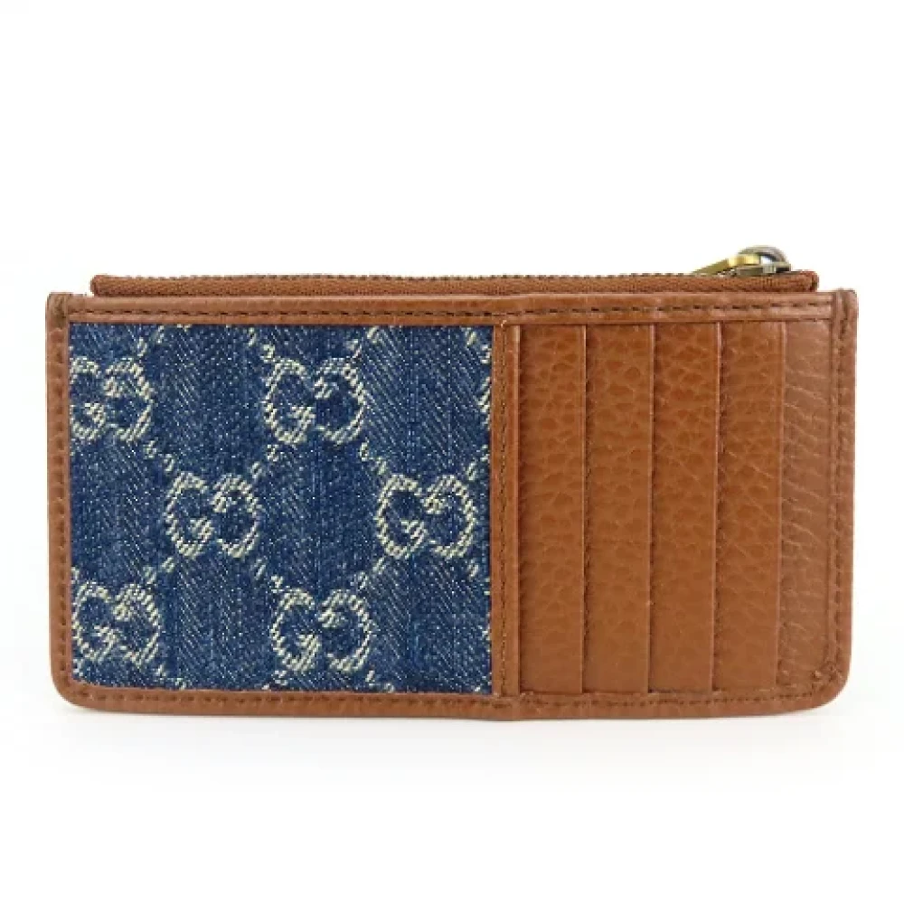 Gucci Vintage Pre-owned Canvas wallets Blue Dames