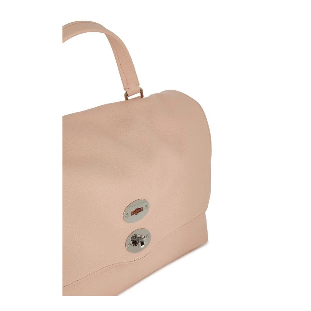 Zanellato Gestudeerde Leren Schoudertas Pink Dames