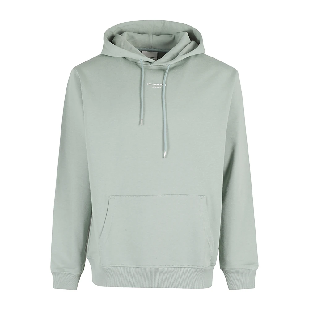 Drole de Monsieur Klassieke Slogan Hoodie Green Heren