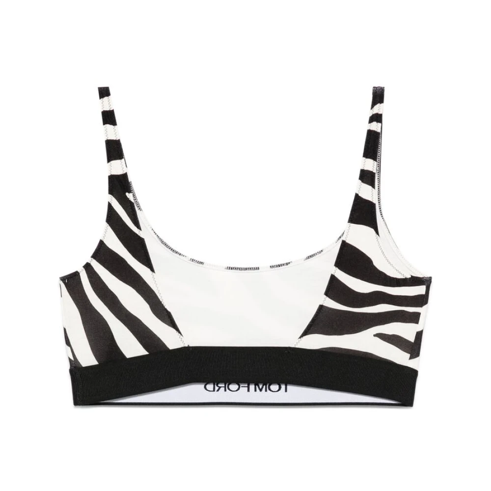 Tom Ford Zwart Mouwloos Logo Onderband Ondergoed Black Dames