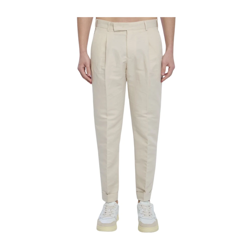 Pt Torino Men's Beige Trousers, Suit Trousers, M, Trousers