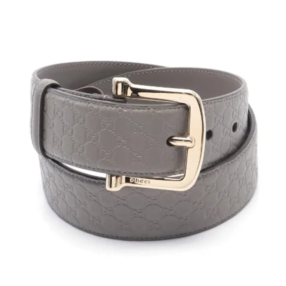 Gucci Vintage Pre-owned Leather belts Gray Heren