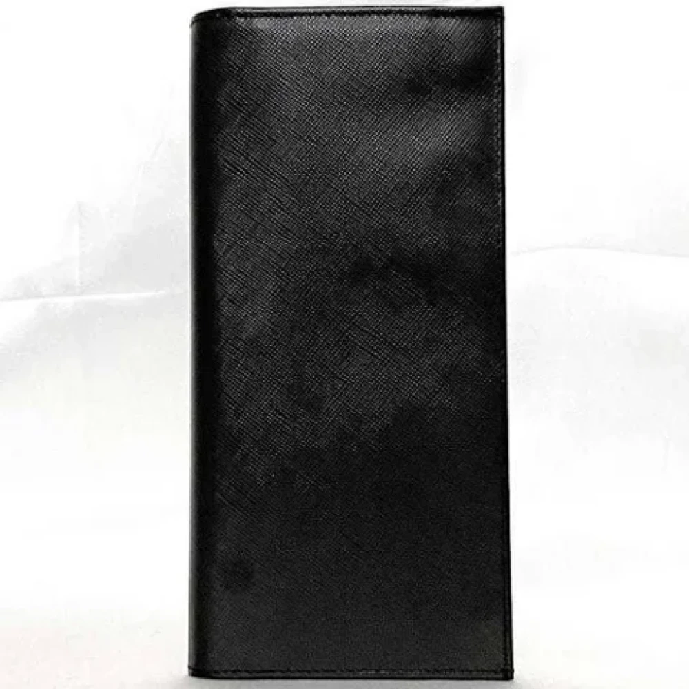 Prada Vintage Pre-owned Leather wallets Black Dames