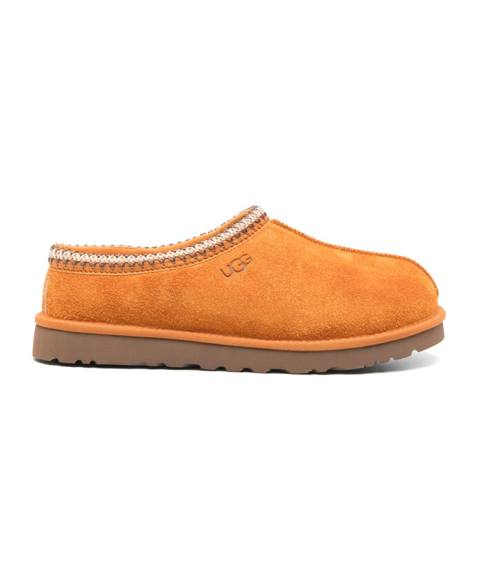 orange-faux-fur-slip-on-shoes