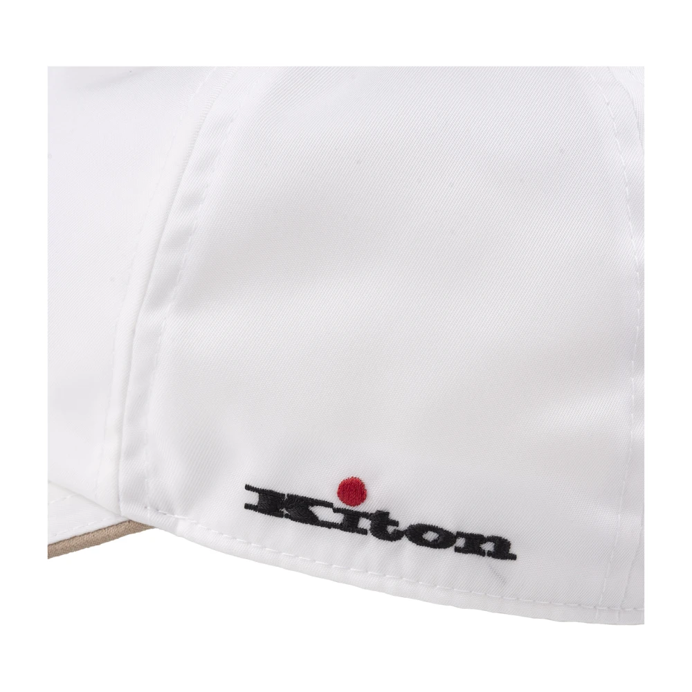 Kiton Witte Baseballpet met Logo White Heren