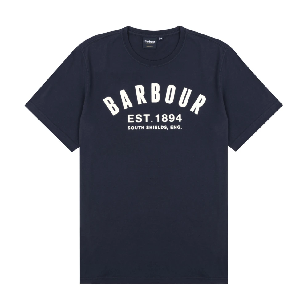Barbour Vintage Logo Print T-Shirt Blue Heren