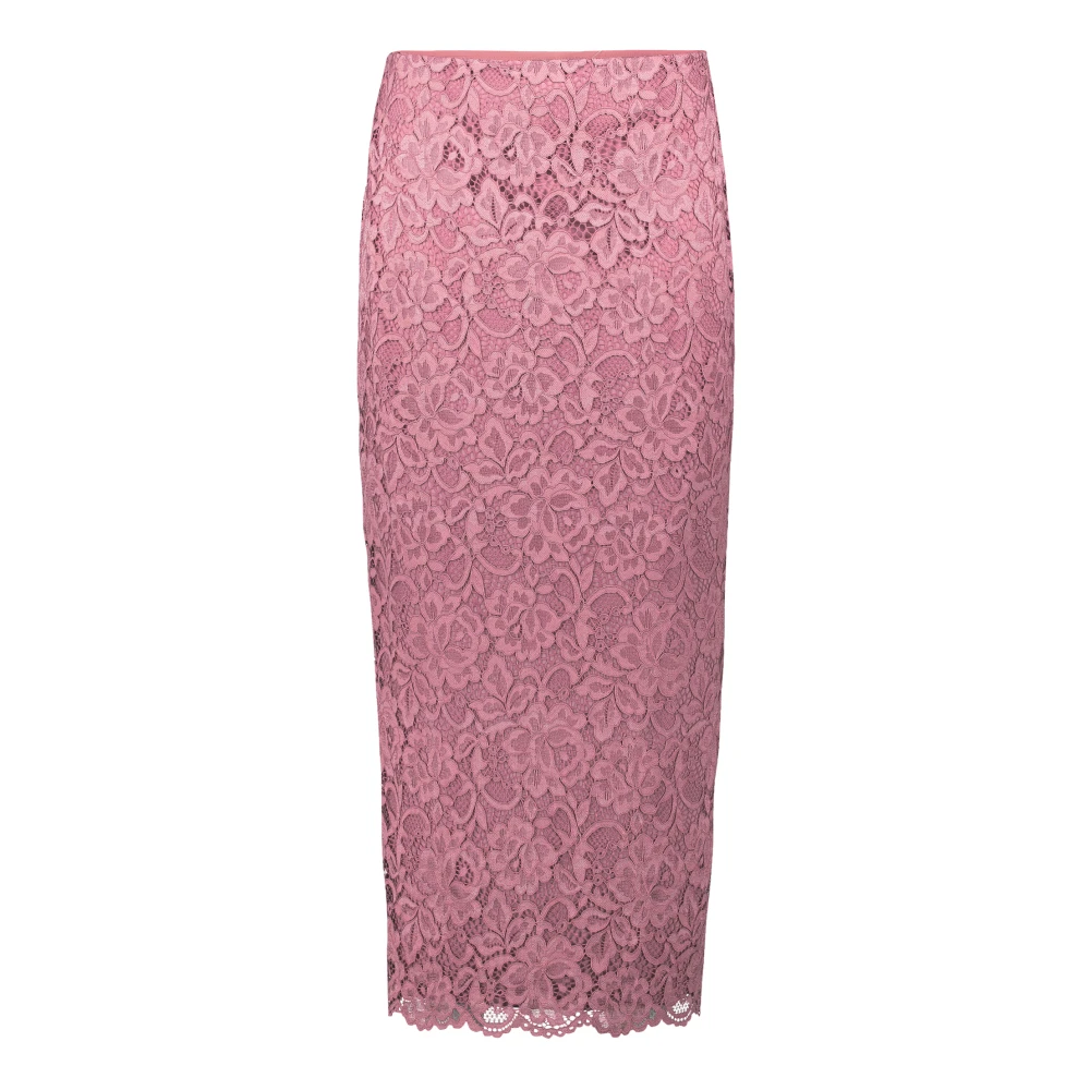 Vera Mont Elegante Kanten Rok met Strikdetail Pink Dames