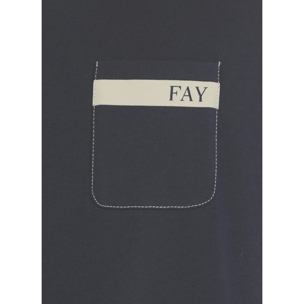 Fay T-Shirts Blue Heren
