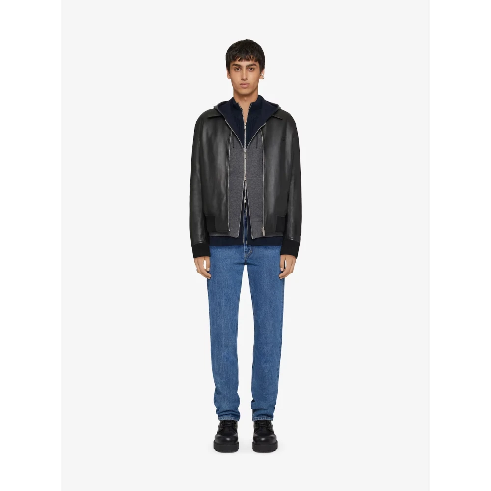 Givenchy Slim Fit Marble Denim Jeans Blue Heren