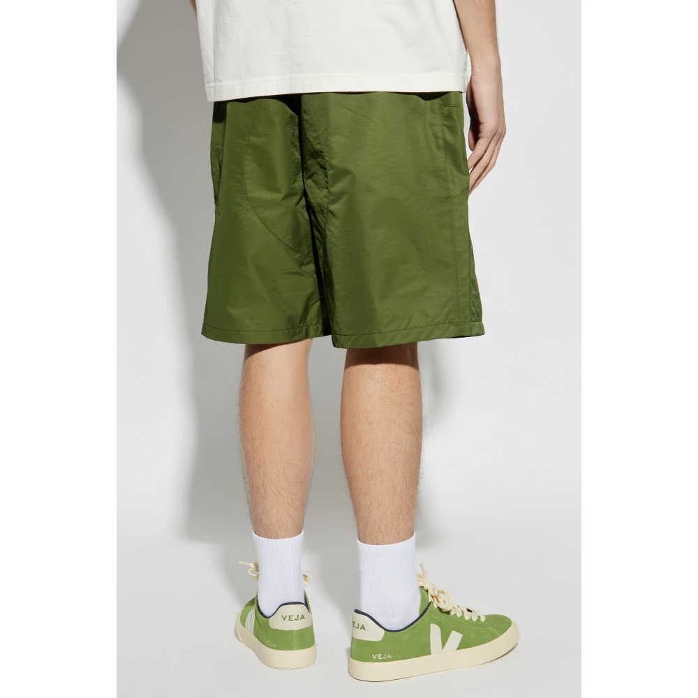 Kenzo Shorts met logopatch Green Heren
