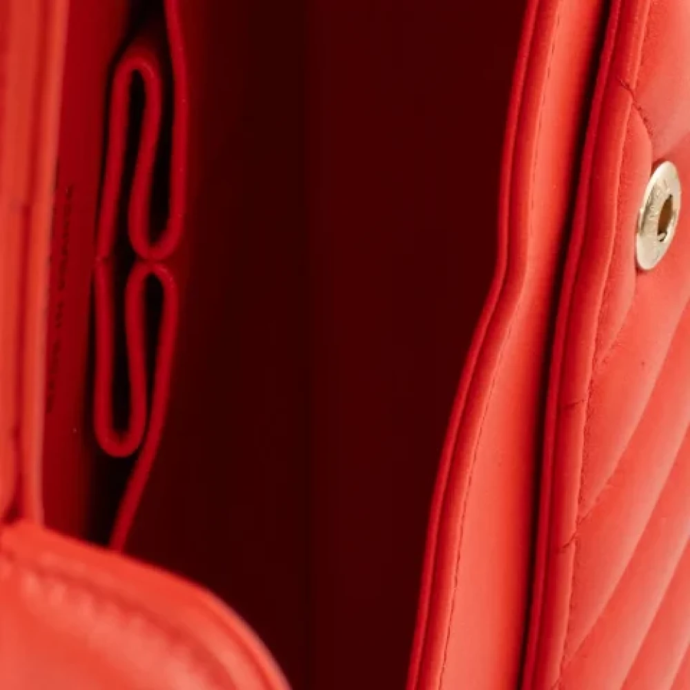 Chanel Vintage Pre-owned Leather chanel-bags Orange Dames