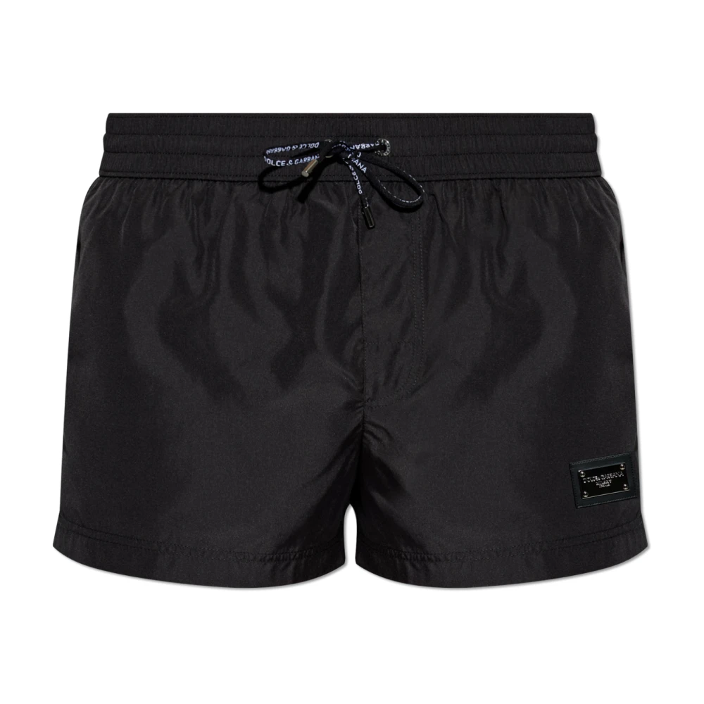 Dolce & Gabbana Men's Black Swim Shorts - Beachwear - M - Swimwear