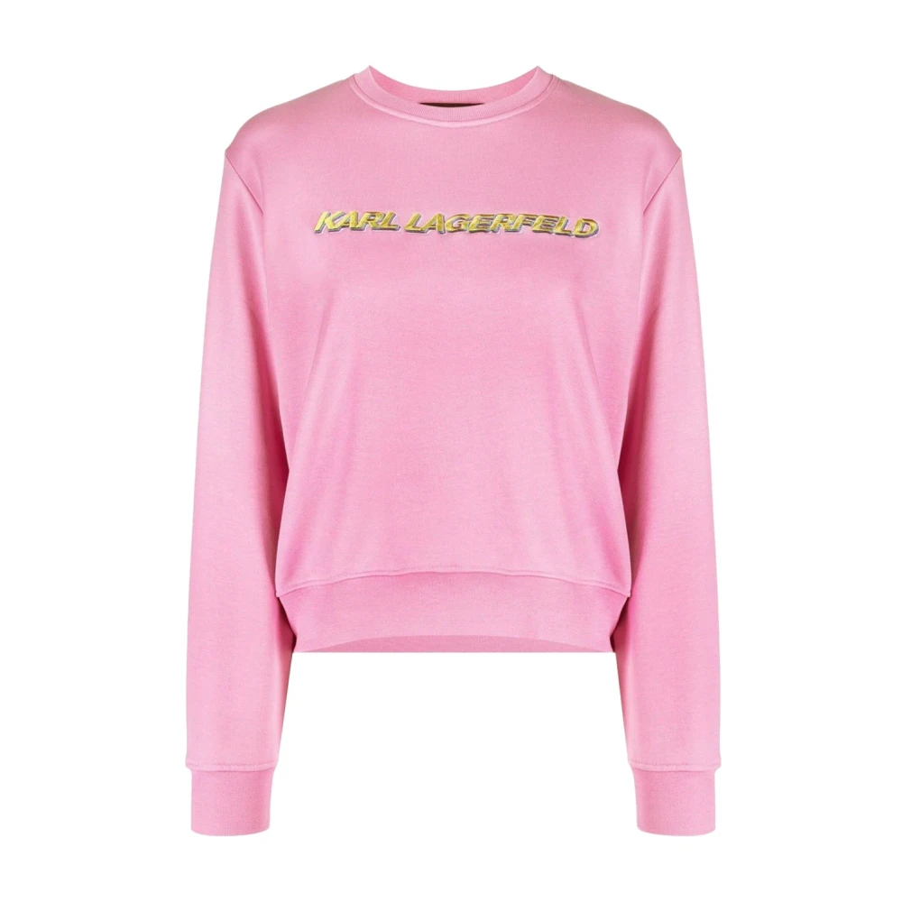 Karl Lagerfeld Roze Katoenen Sweatshirt voor Vrouwen Pink Dames