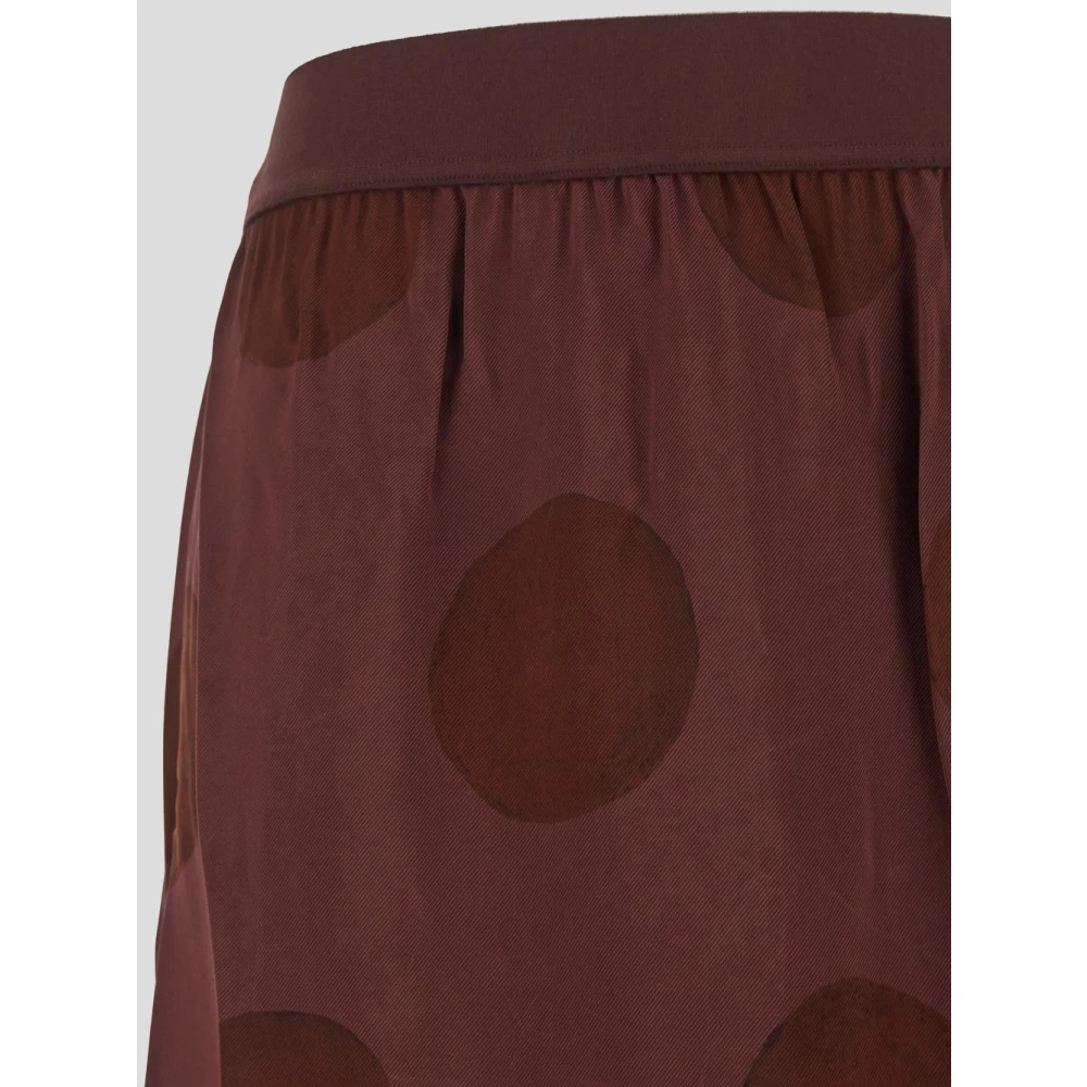 UMA Wang Stralende Viscose Rok Brown Dames