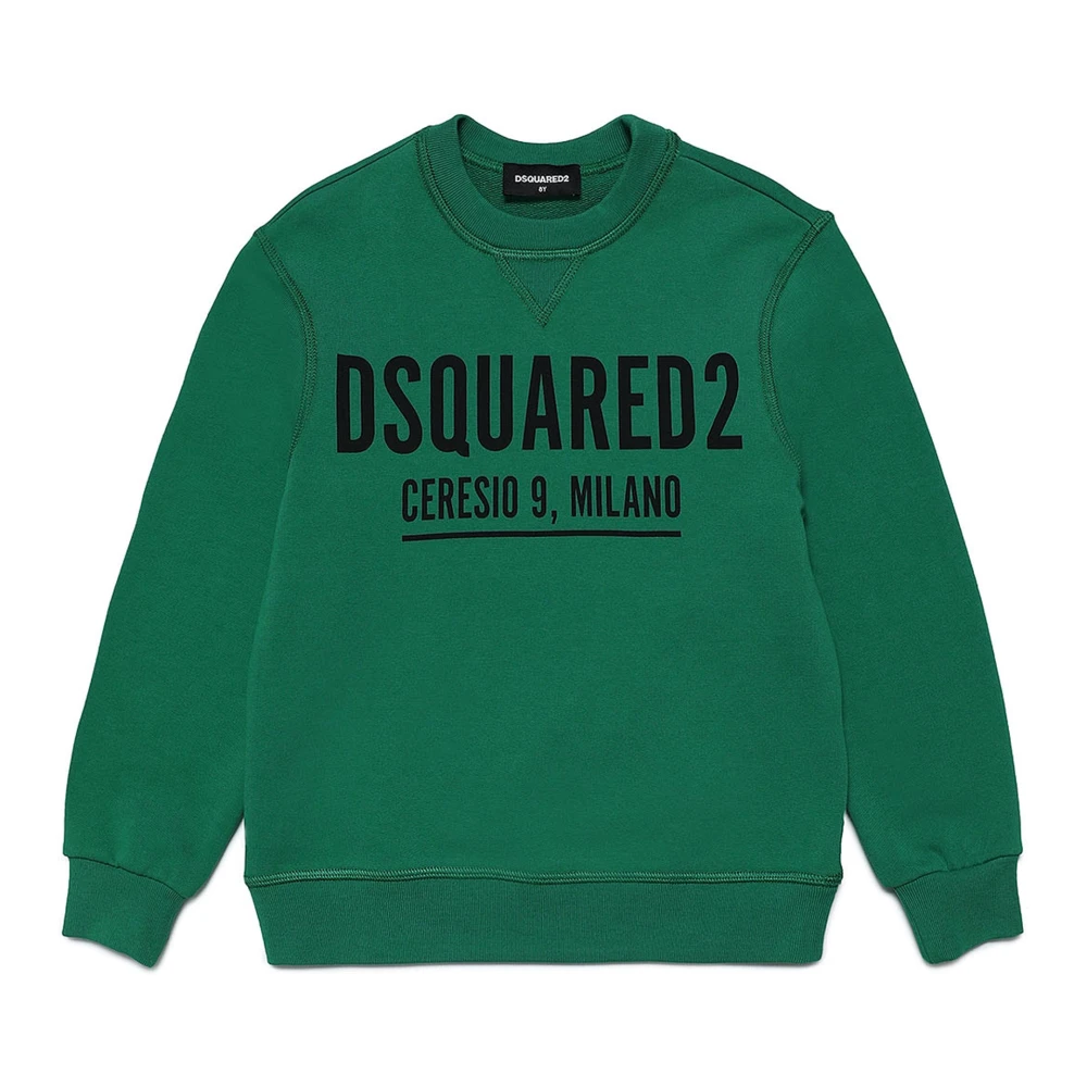 Dsquared2 Boys Green Crewneck Sweatshirt - Kids Sweatshirts - 10 Y - Kids