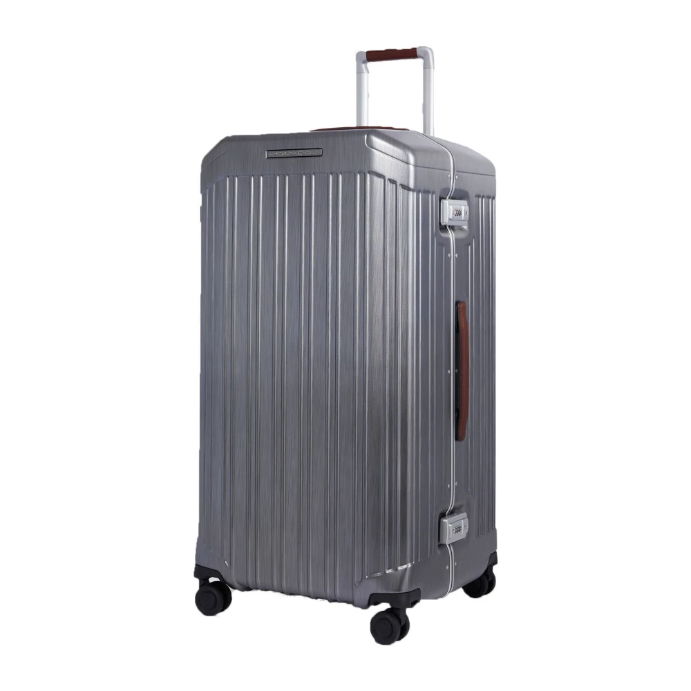Piquadro Men's Gray Elegant Suitcase With Tsa Lock