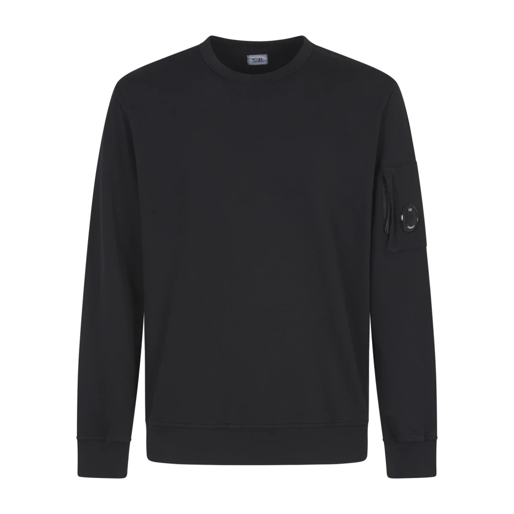 C.P. Company Zwarte Crew Neck Fleece Sweatshirt Black Heren